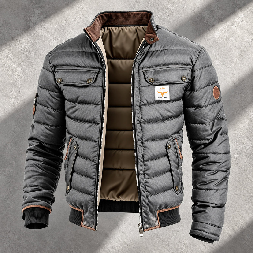 Men's Quilted Zip-Up Puffer Jacket