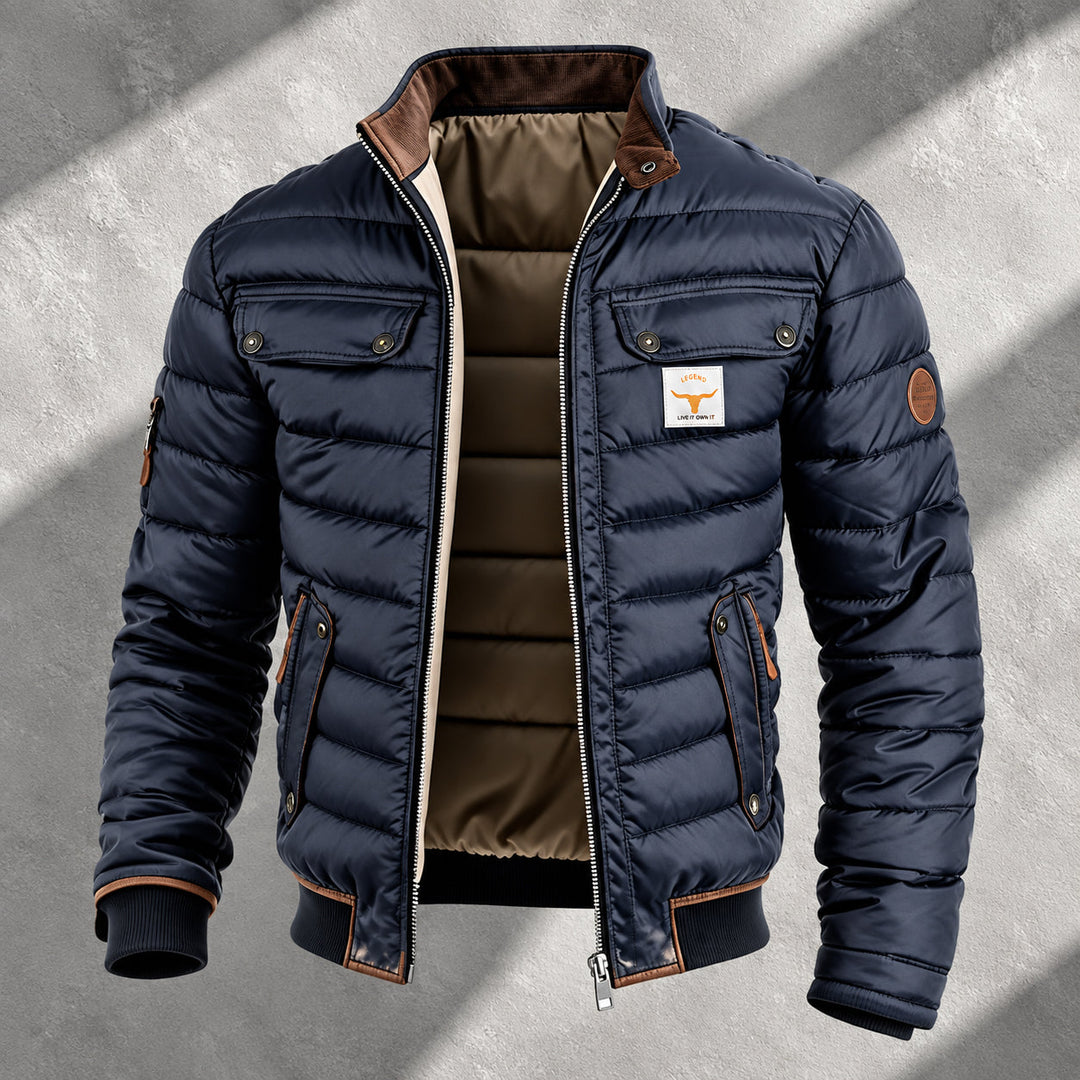 Men's Quilted Zip-Up Puffer Jacket