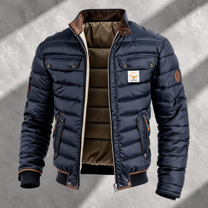 Men's Quilted Zip-Up Puffer Jacket