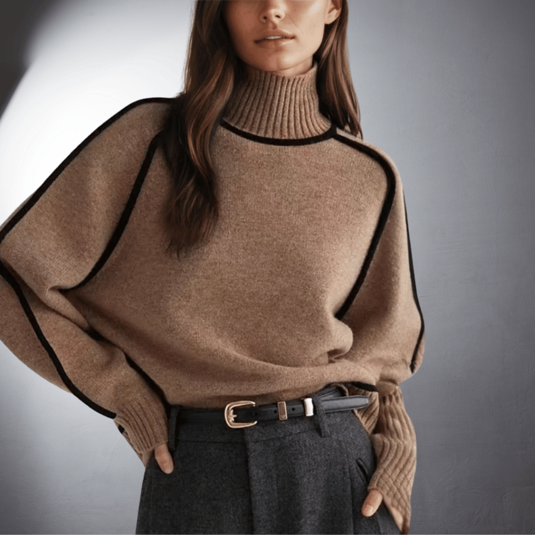 Women's Eco-Friendly Cozy Turtleneck Knit Sweater