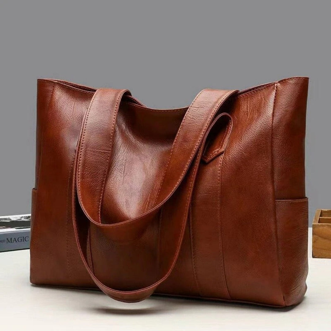 Women's Large-Capacity Vintage Leather Shoulder Tote Bag