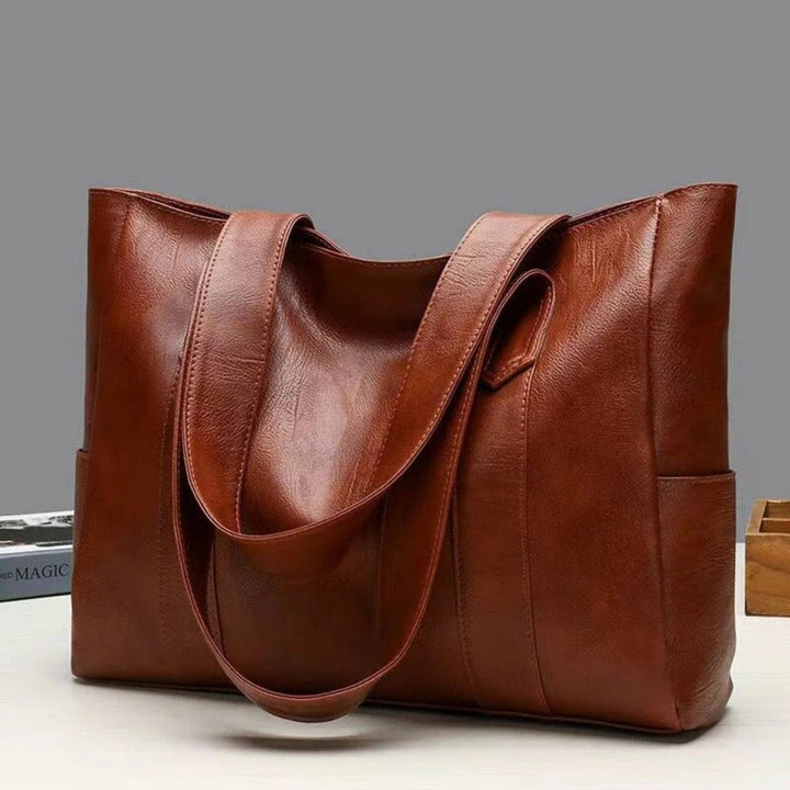 Women's Large-Capacity Vintage Leather Shoulder Tote Bag