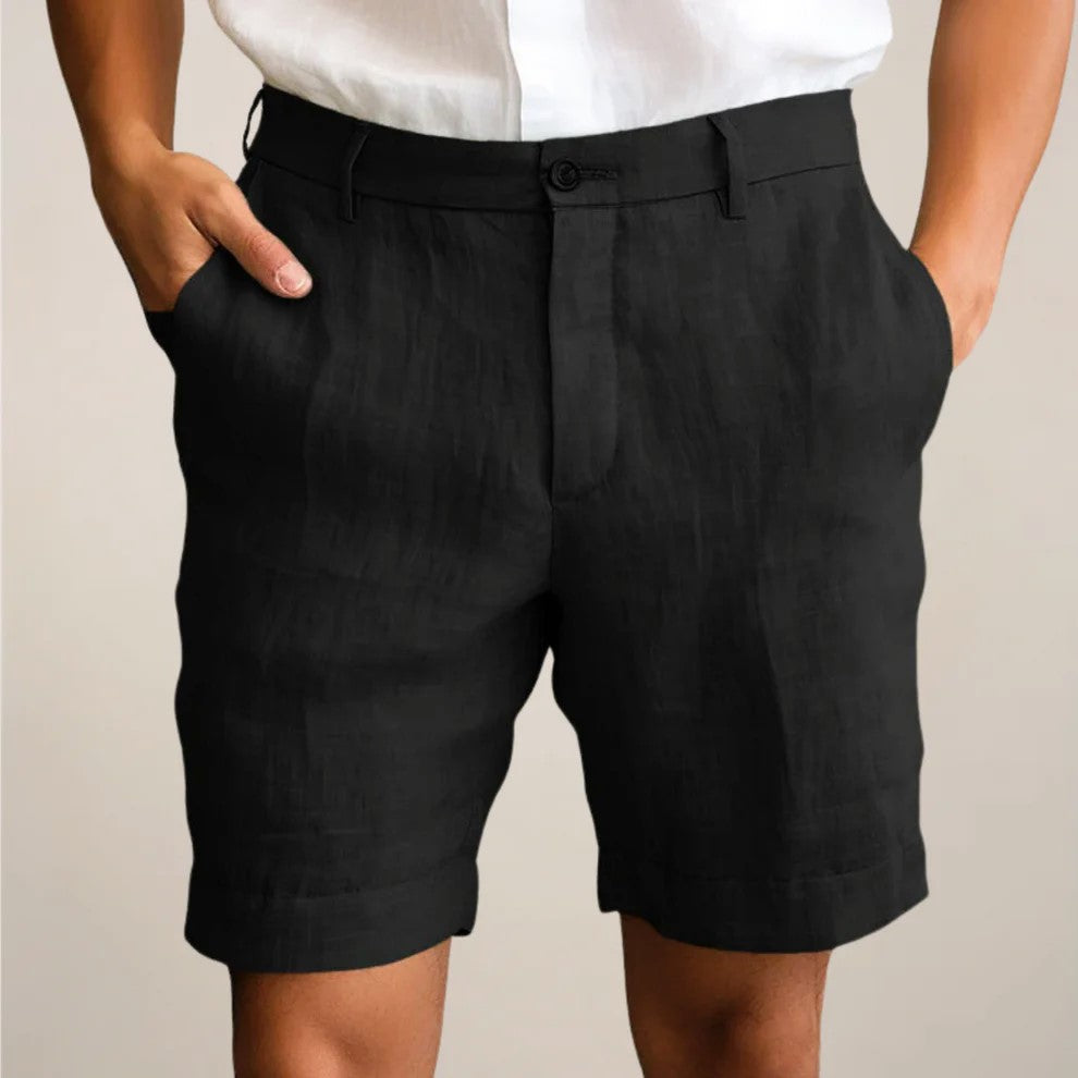 Chase | Men's Linen Blend Pleated Dress Shorts