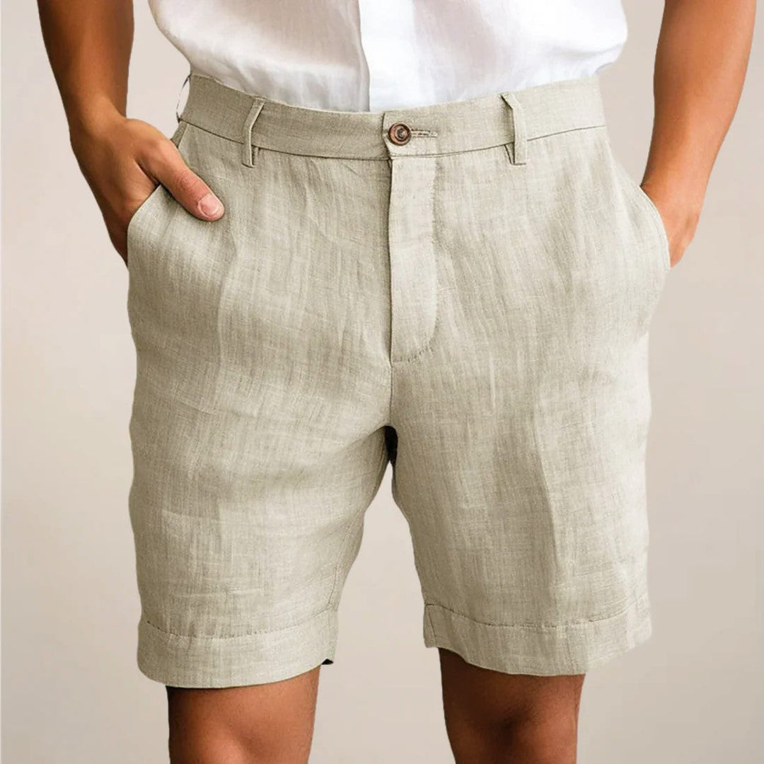 Chase | Men's Linen Blend Pleated Dress Shorts