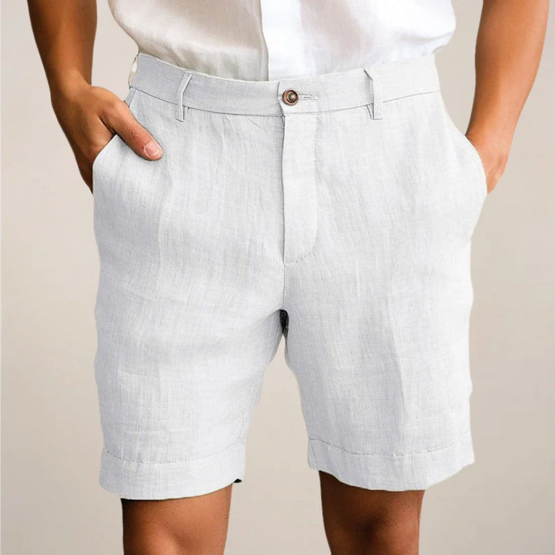 Chase | Men's Linen Blend Pleated Dress Shorts