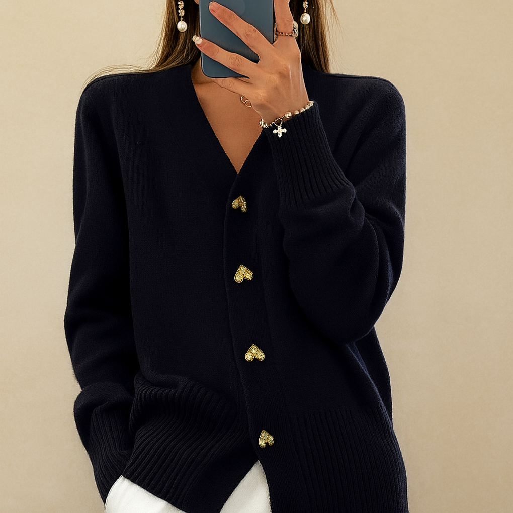 Women's Cozy V Neck Knit Cardigan