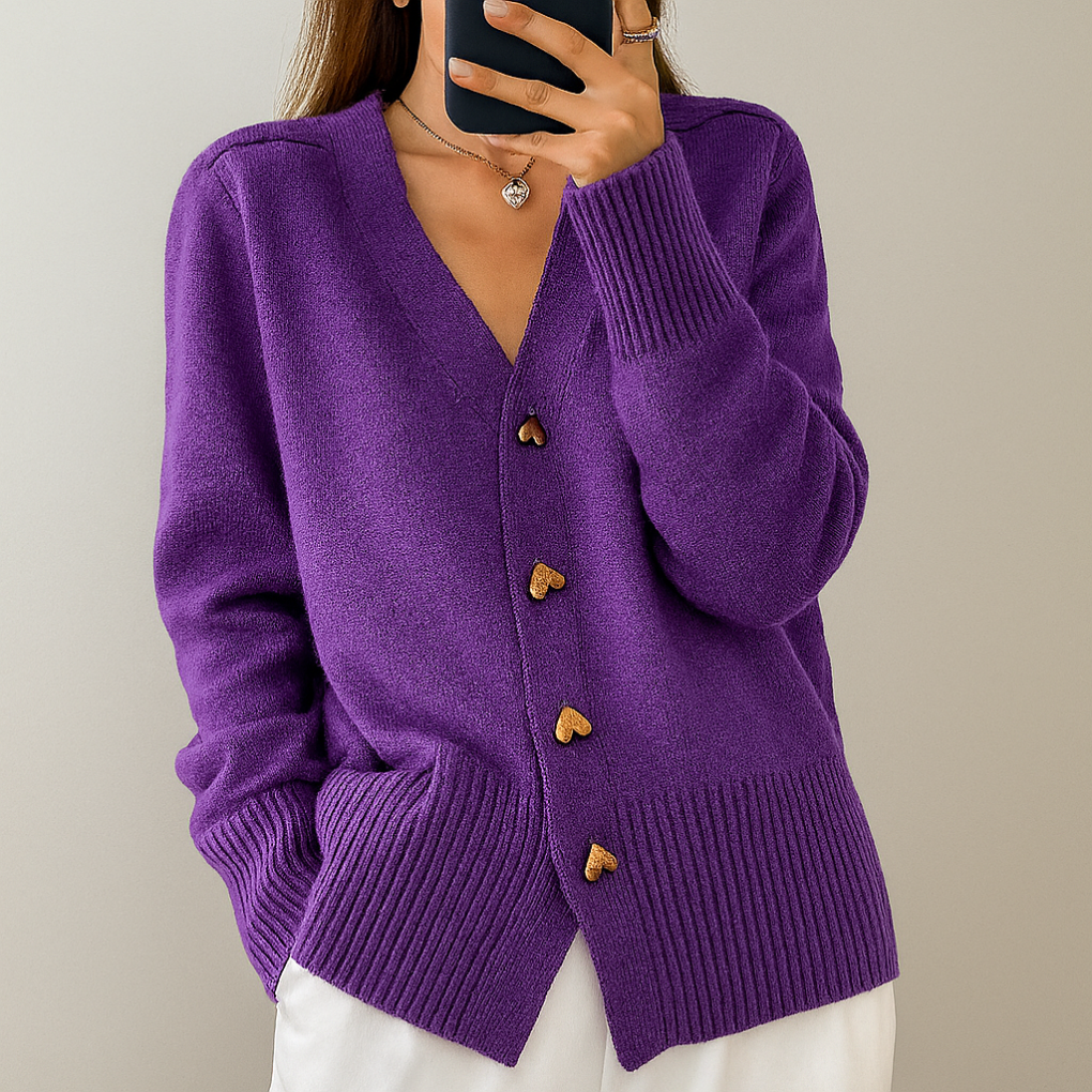 Women's Cozy V Neck Knit Cardigan