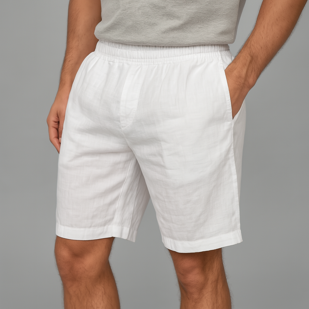 Men's Drawstring Casual Linen Shorts