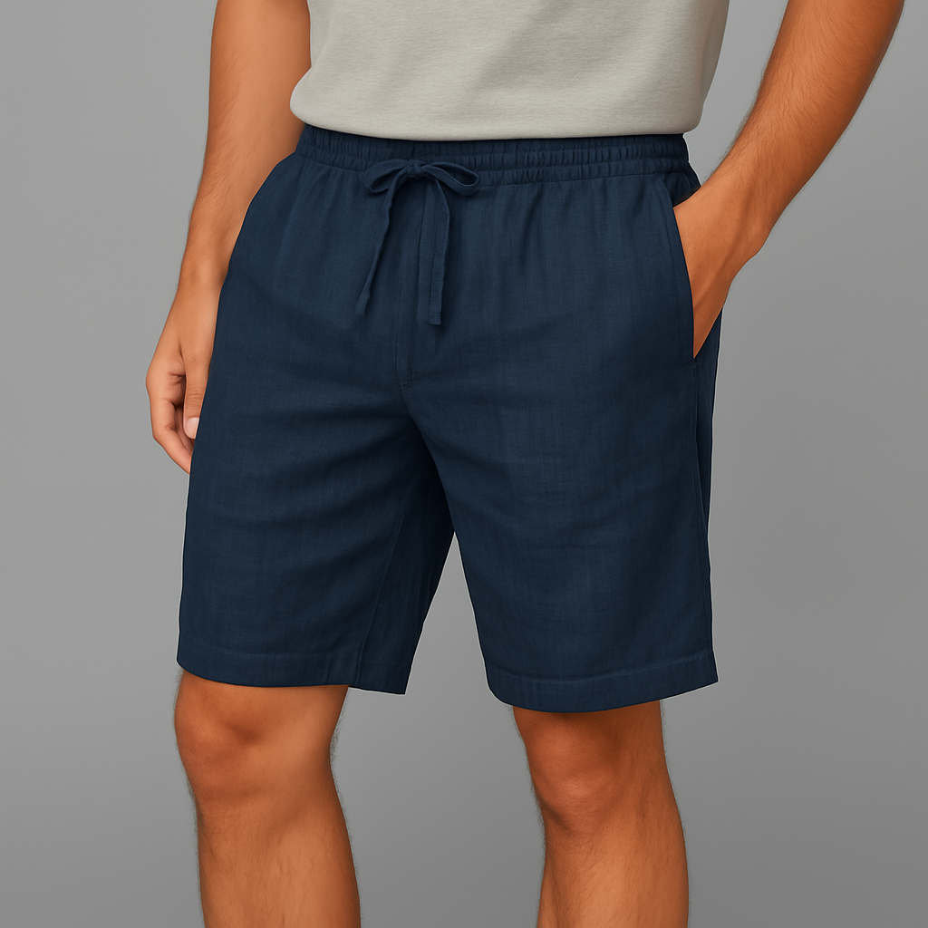 Men's Drawstring Casual Linen Shorts