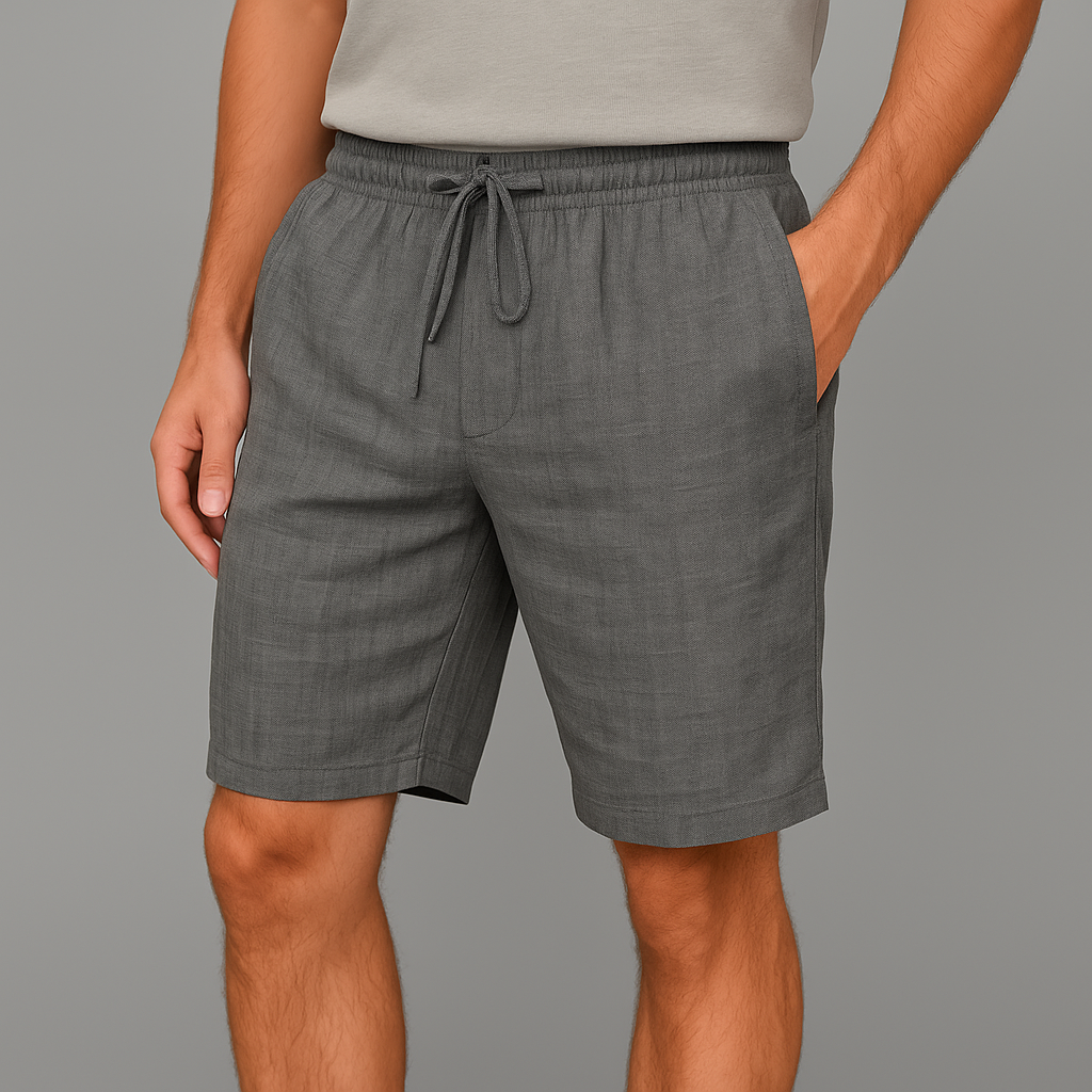 Men's Drawstring Casual Linen Shorts