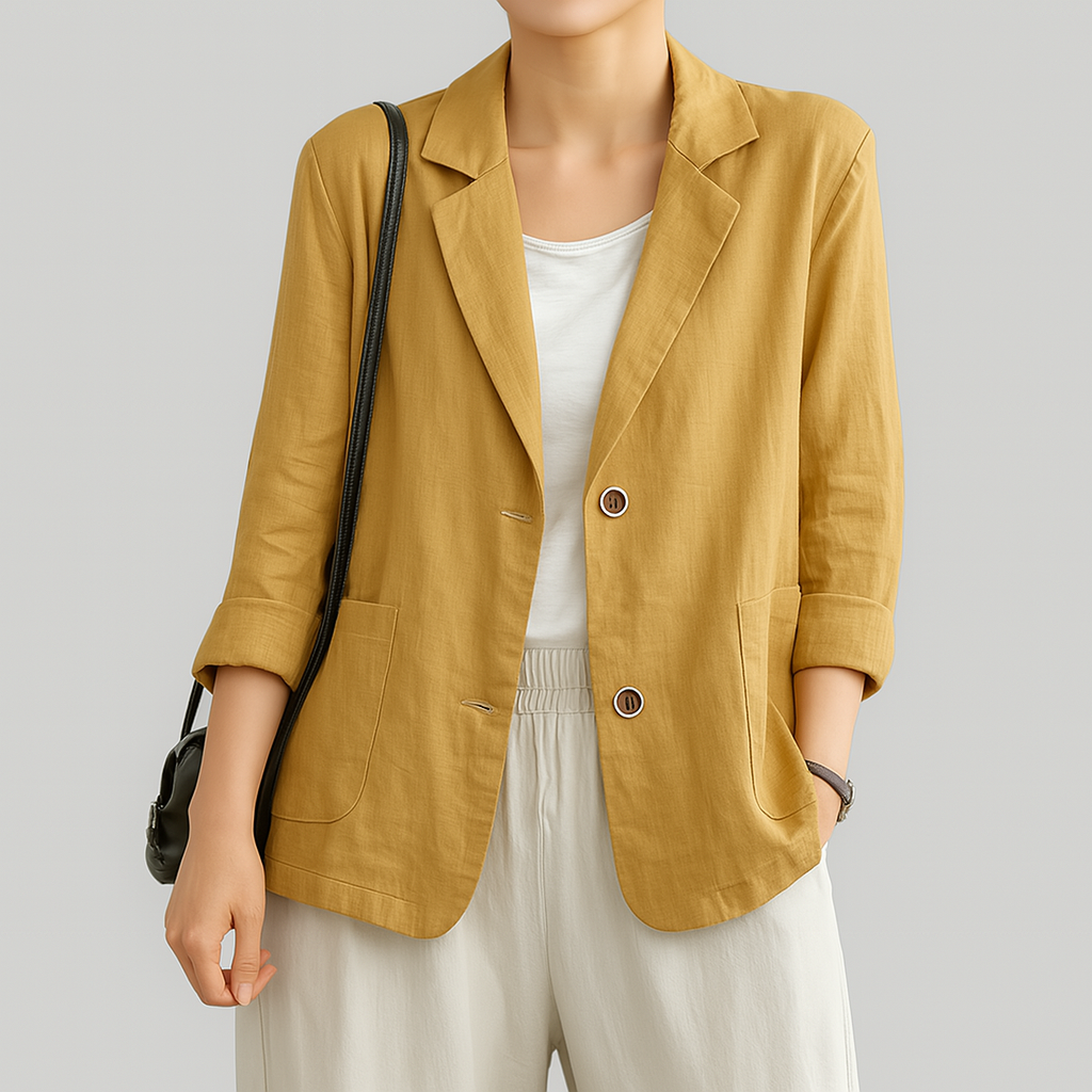 Women's Relaxed Fit Natural Fiber Blazer