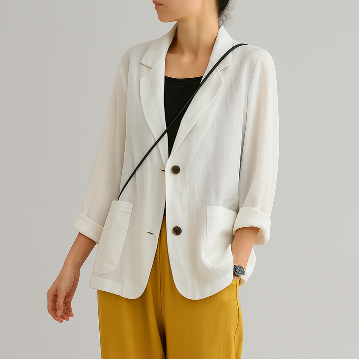 Women's Relaxed Fit Natural Fiber Blazer