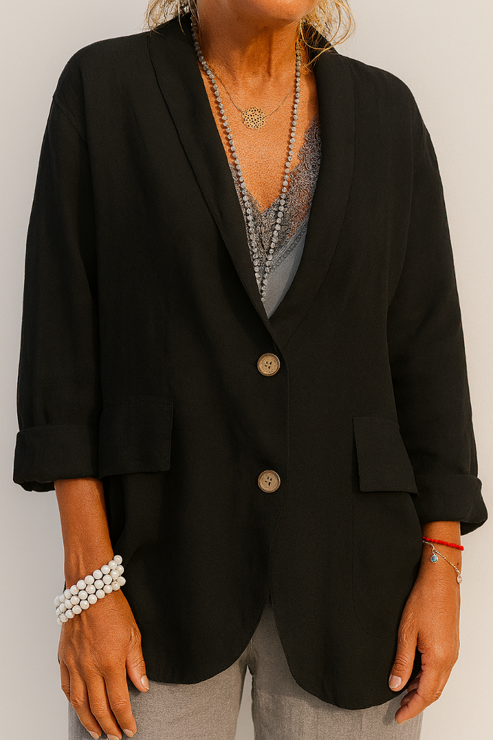 Women's Relaxed Fit Lightweight Linen Blazer