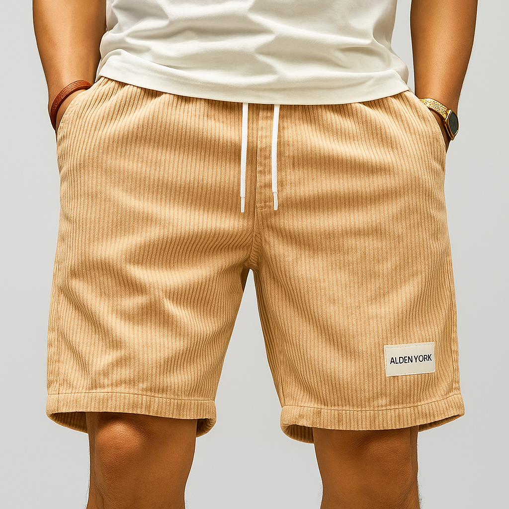 Men's Drawstring Casual Corduroy Shorts