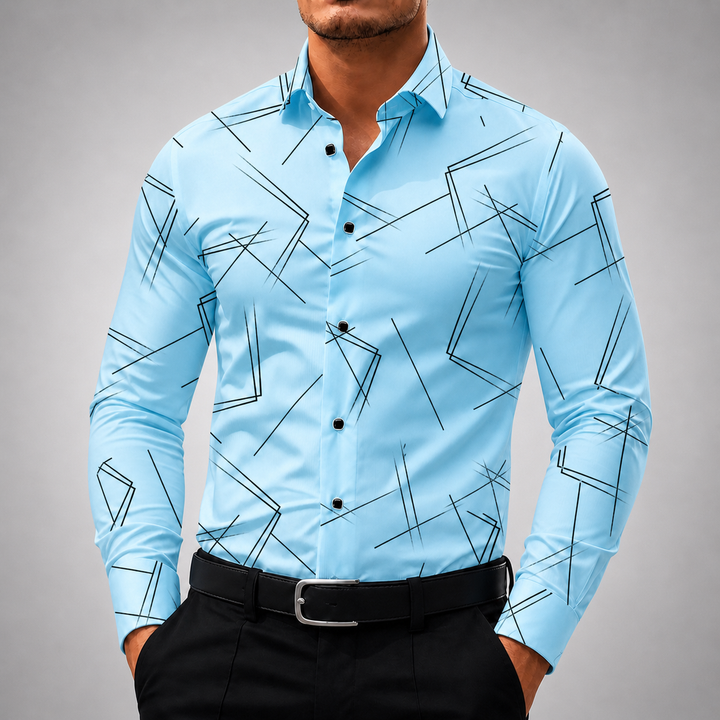 Men's Silk Button-Up Shirt
