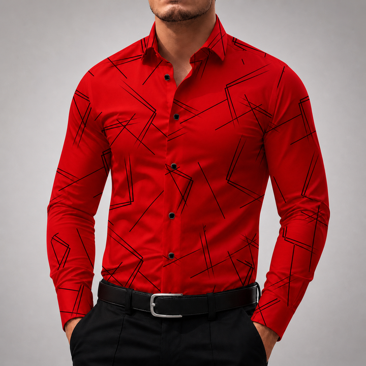 Men's Silk Button-Up Shirt