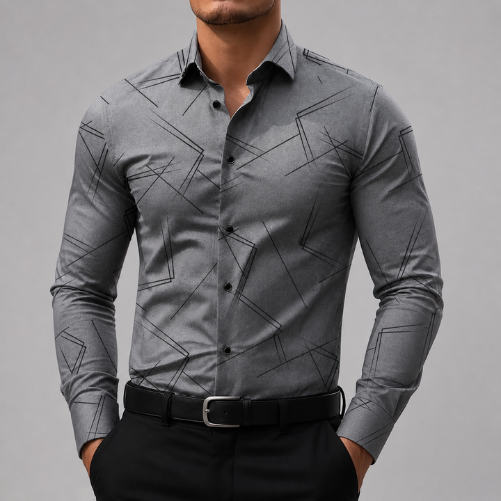 Men's Silk Button-Up Shirt