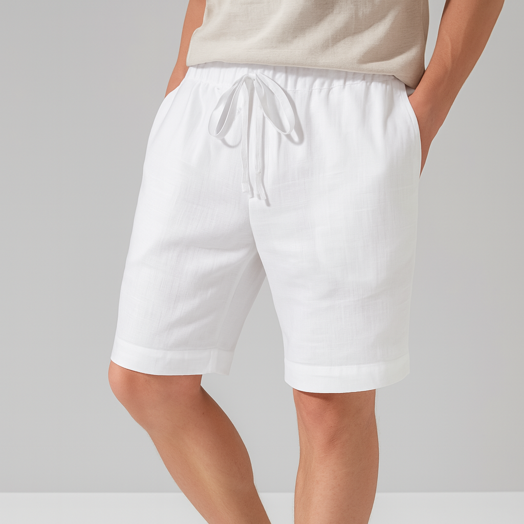 Men's Drawstring Casual Linen Shorts