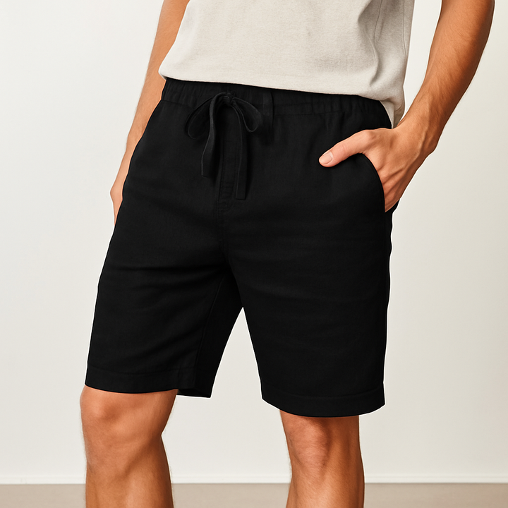 Men's Drawstring Casual Linen Shorts