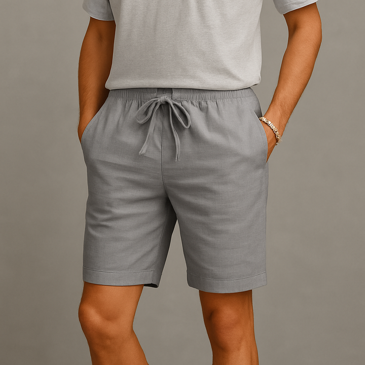 Men's Drawstring Casual Linen Shorts