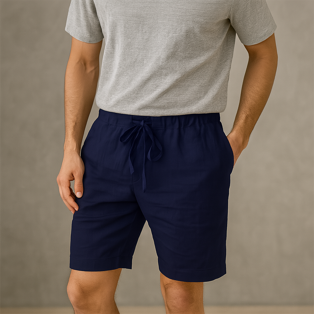 Men's Drawstring Casual Linen Shorts