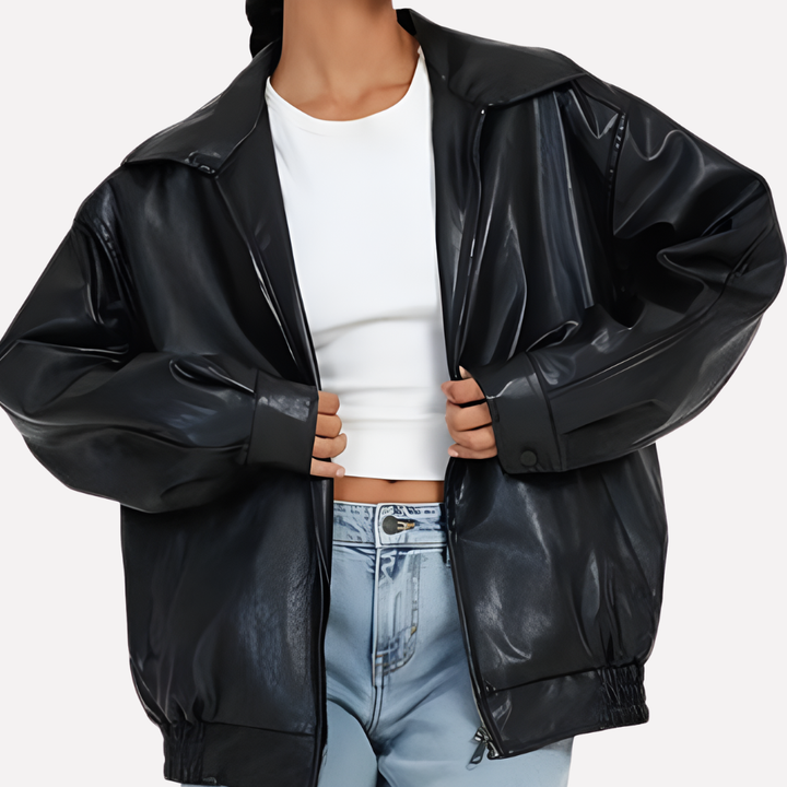 Women's Oversized Casual Bomber Jacket