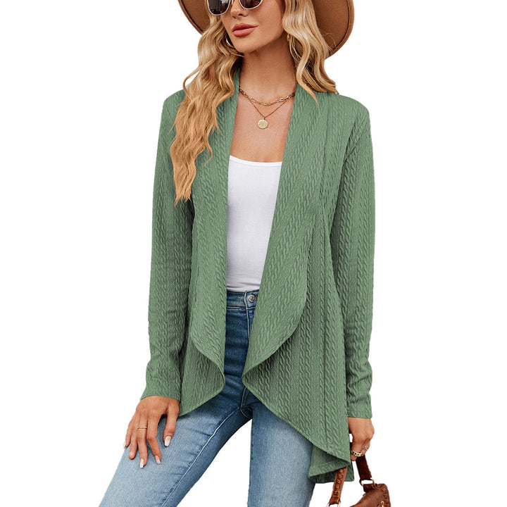 Women's Elegant Open-Front Long Cardigan for Effortless Layering