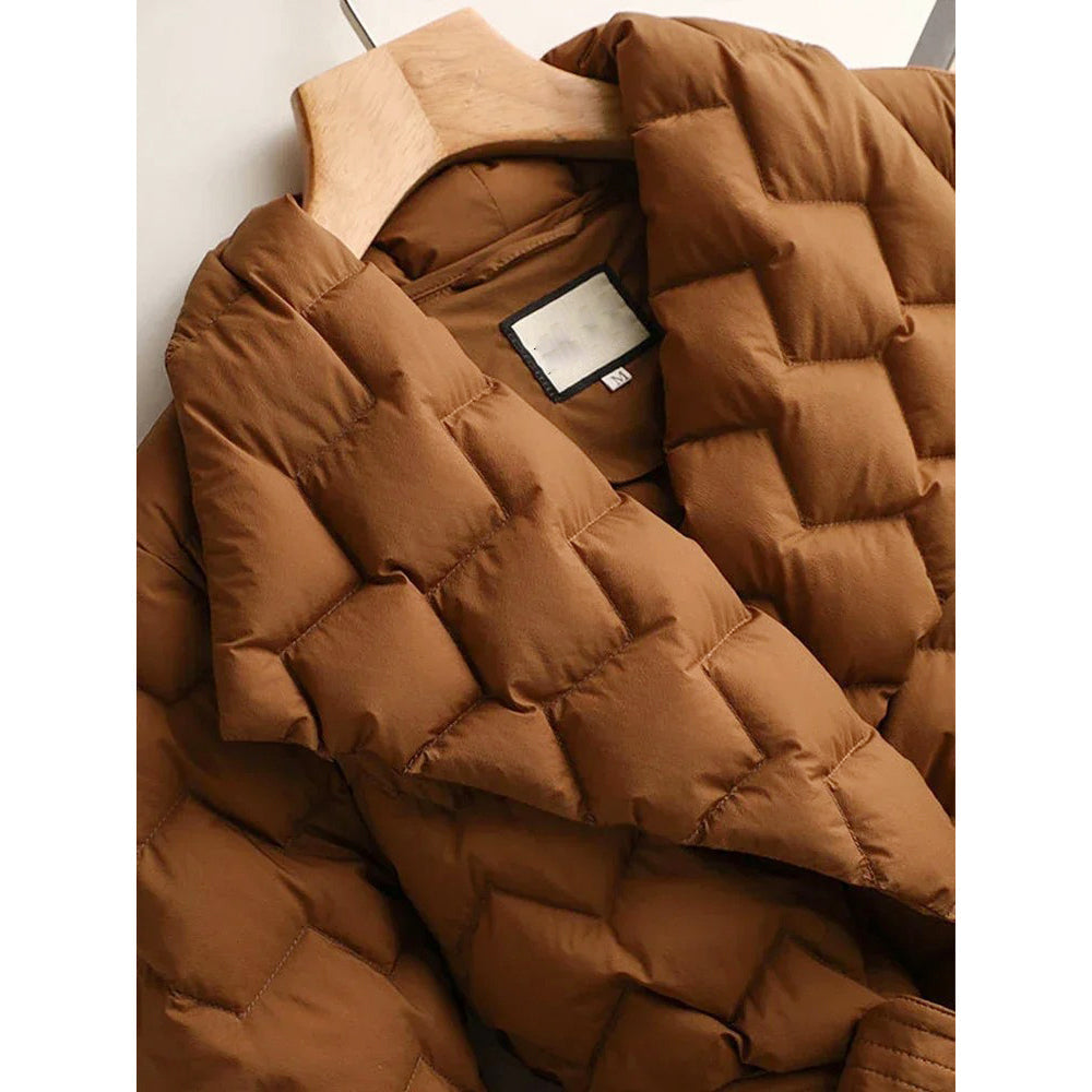 Women's Quilted Belted Down Jacket