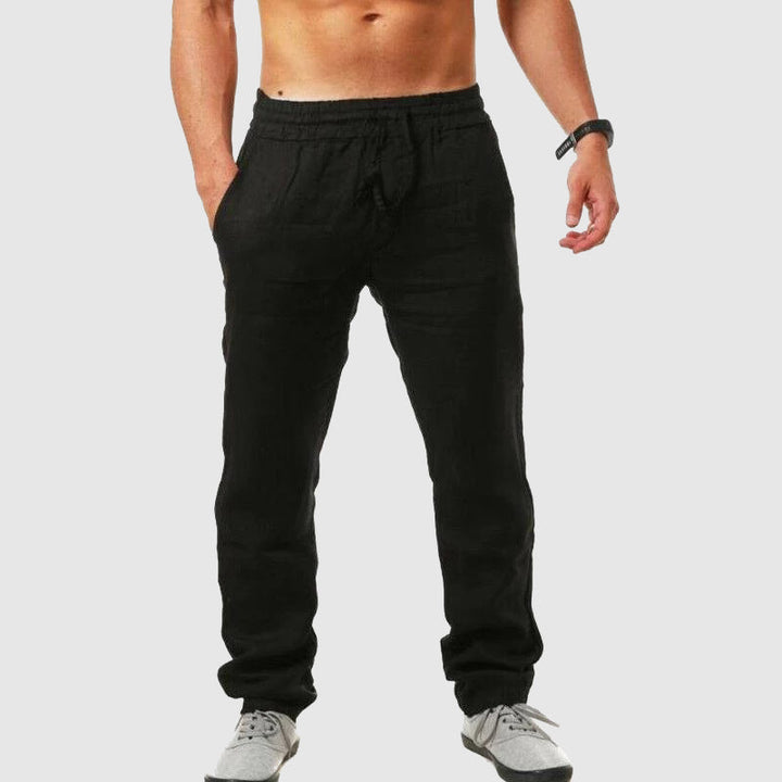 Cole | Men's Linen Elastic Waist Drawstring Pants