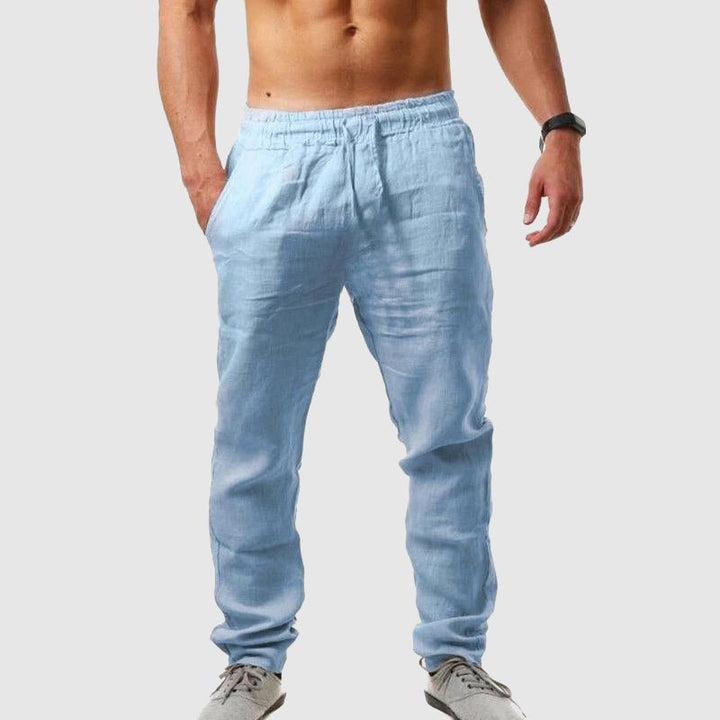 Cole | Men's Linen Elastic Waist Drawstring Pants