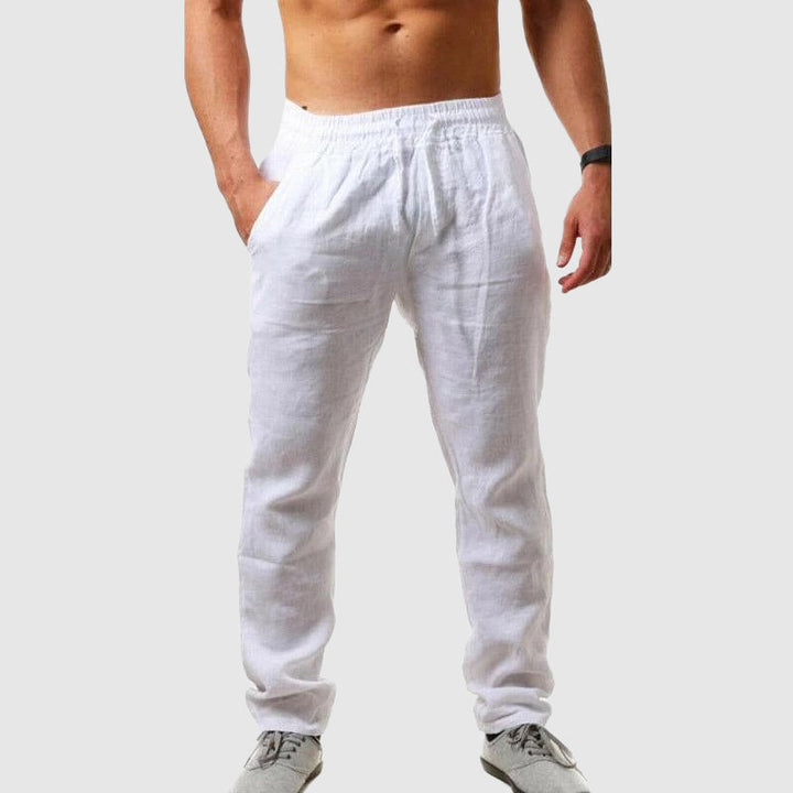 Cole | Men's Linen Elastic Waist Drawstring Pants