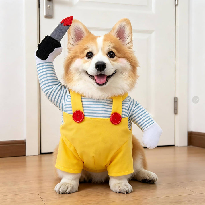 Halloween's Creepy Dog Costume with Padded Arms for Trick or Treating