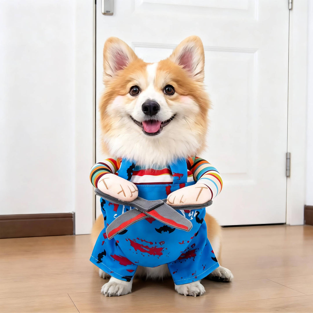 Halloween's Creepy Dog Costume with Padded Arms for Trick or Treating