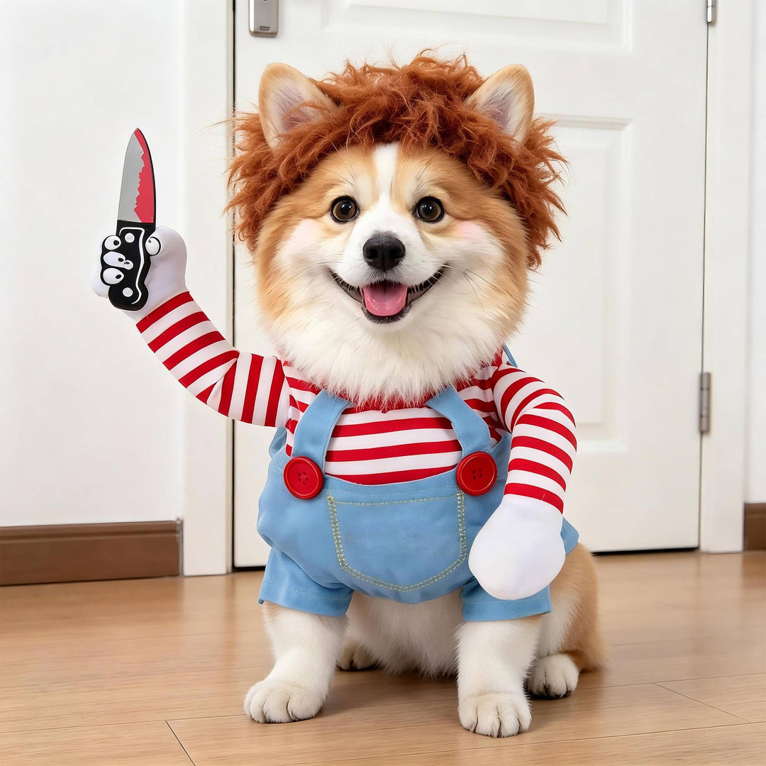 Halloween's Creepy Dog Costume with Padded Arms for Trick or Treating