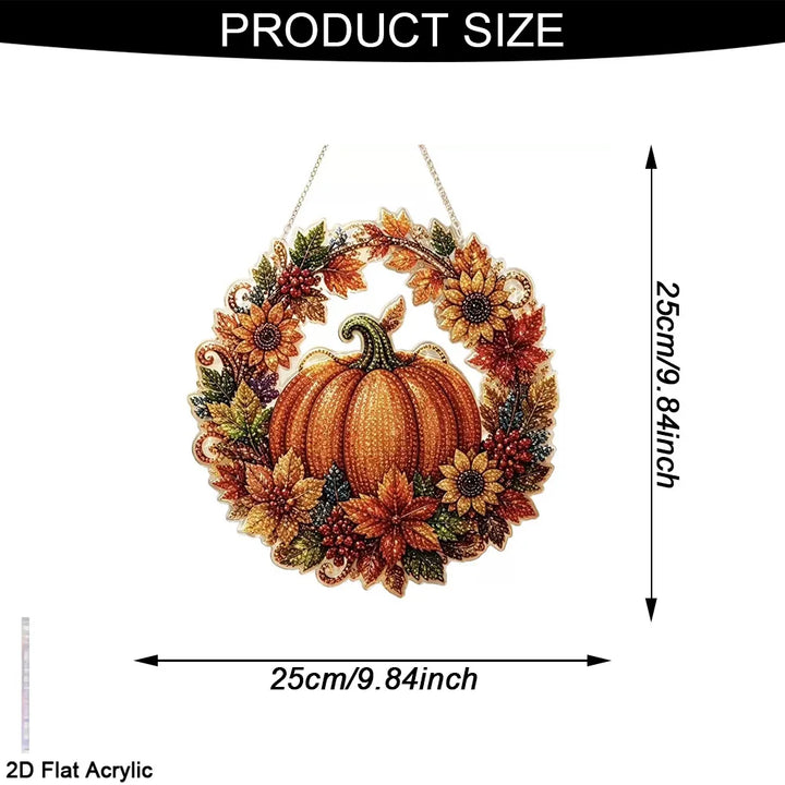 Halloween's Autumn Diamond Painting Suncatcher Kit with Rhinestones