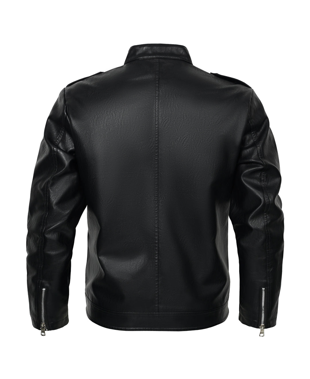 Men's Classic Black Leather Biker Jacket