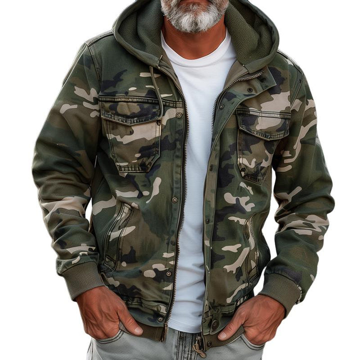 Men's Comfortable Rugged Camouflage Cargo Jacket