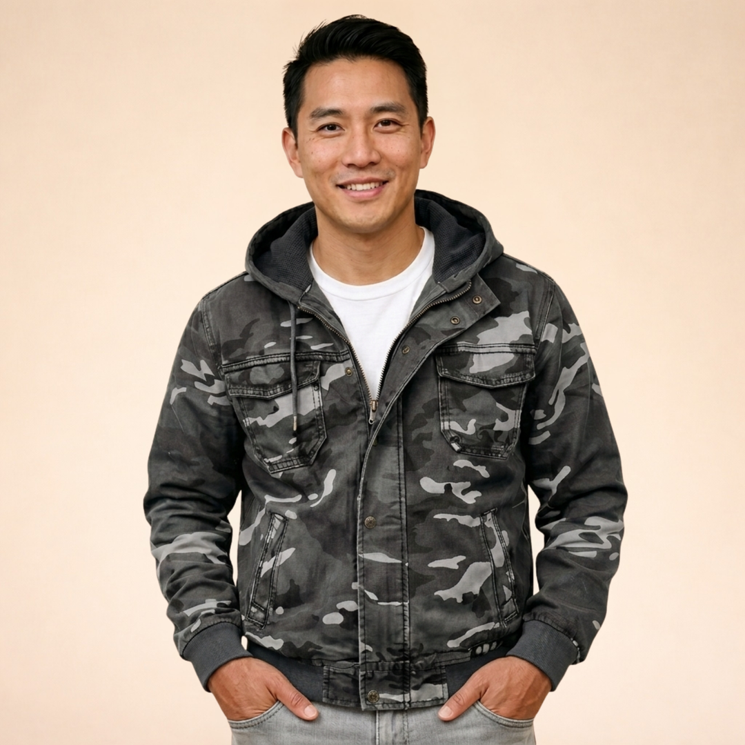 Men's Comfortable Rugged Camouflage Cargo Jacket