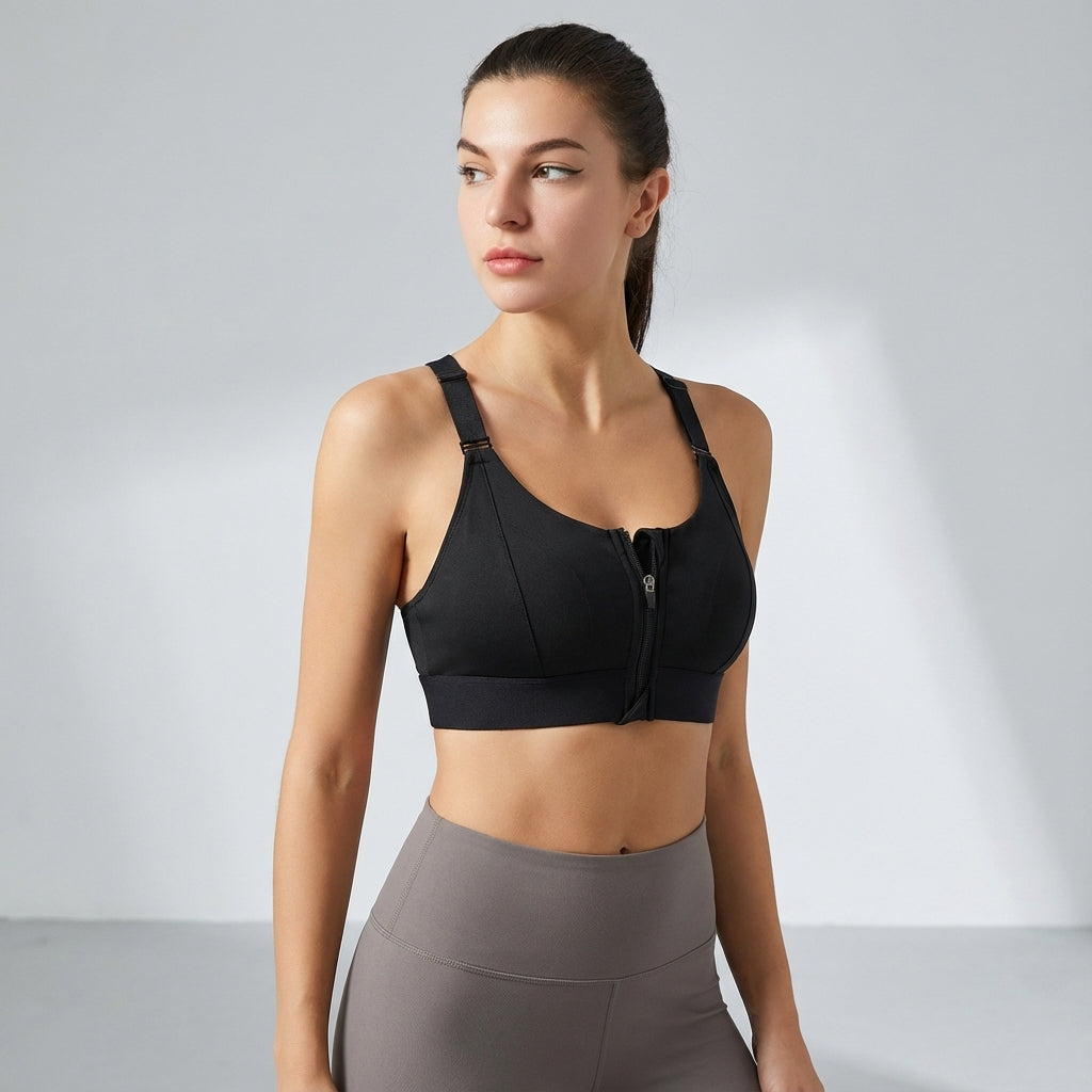 Chloe | Women's Sports Bra with Zipper