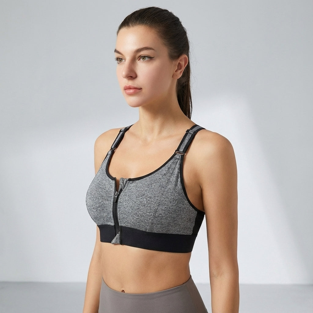 Chloe | Women's Sports Bra with Zipper