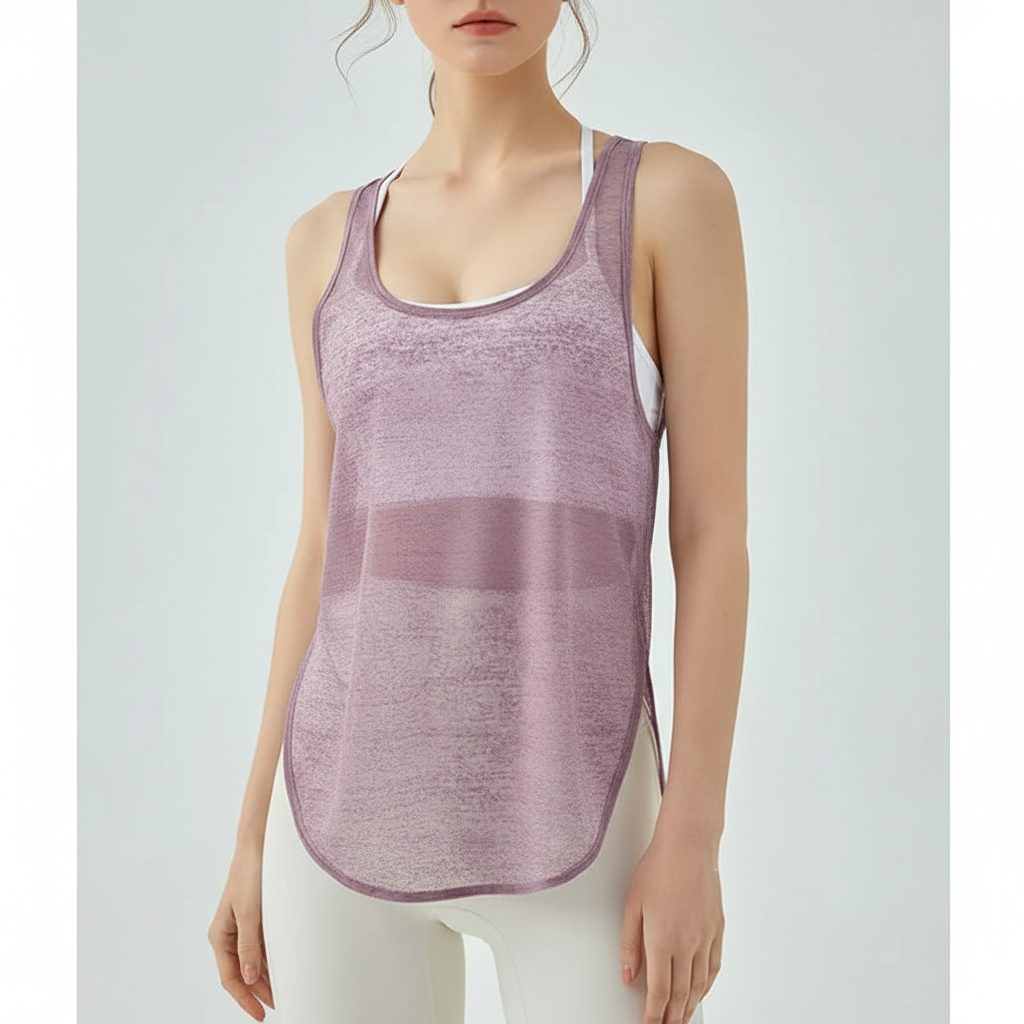 Women's Sports Top with Mesh Design - Breathable Activewear