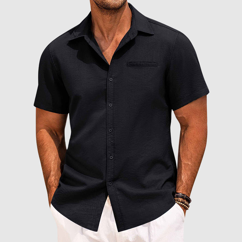 Decker | Men's Short-Sleeve Casual Shirt with Welt Pocket