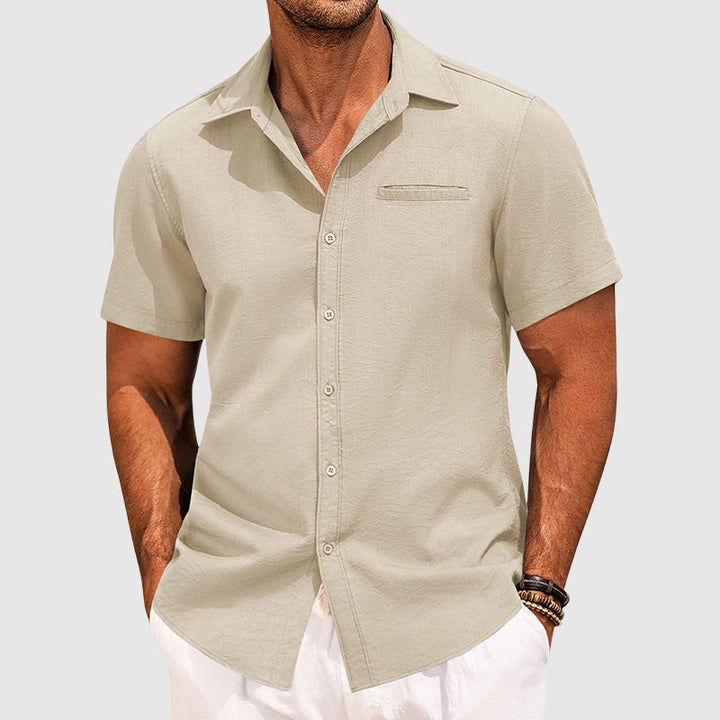 Decker | Men's Short-Sleeve Casual Shirt with Welt Pocket