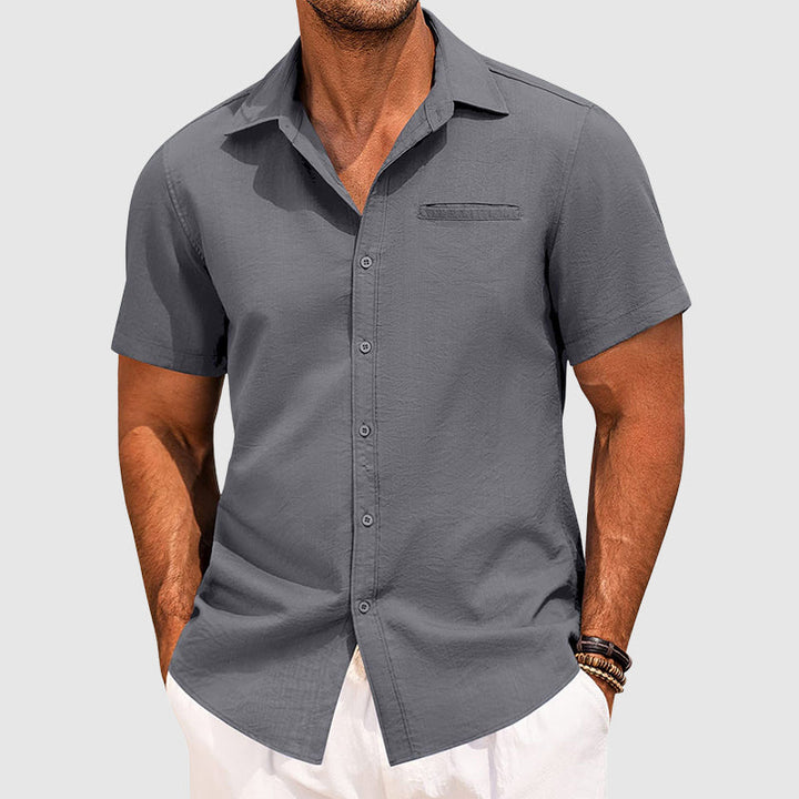 Decker | Men's Short-Sleeve Casual Shirt with Welt Pocket