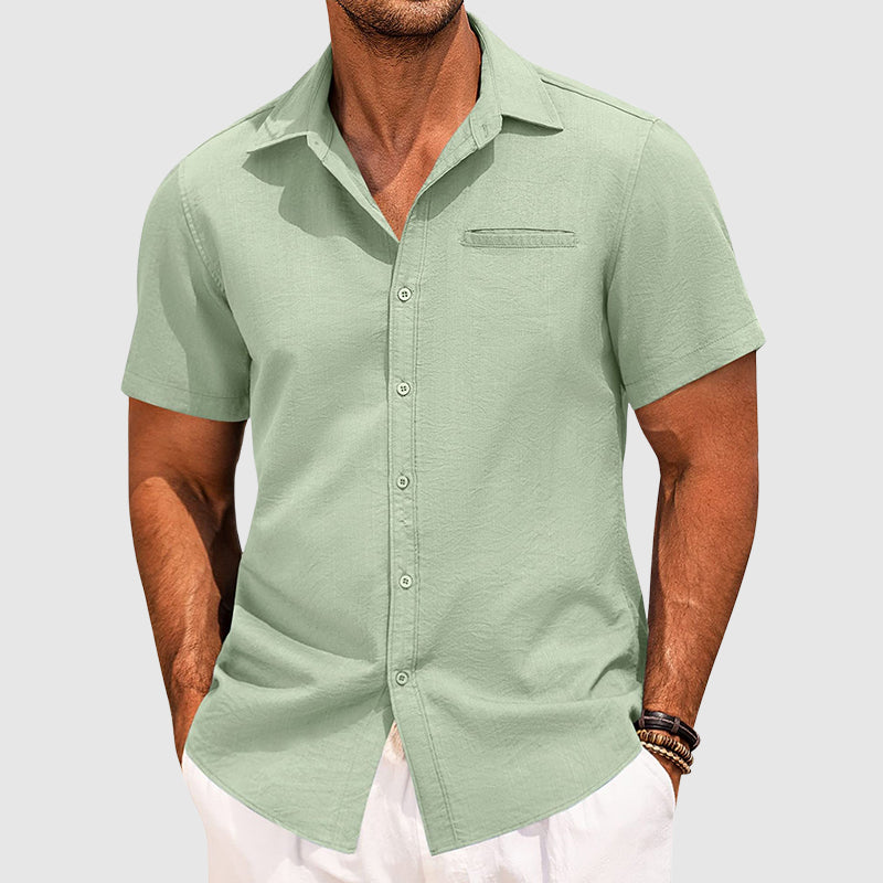 Decker | Men's Short-Sleeve Casual Shirt with Welt Pocket