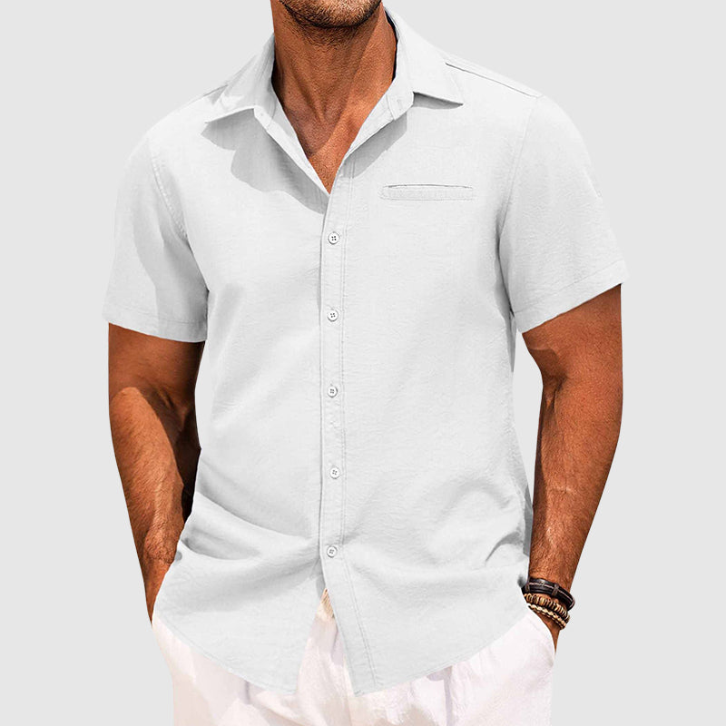 Decker | Men's Short-Sleeve Casual Shirt with Welt Pocket