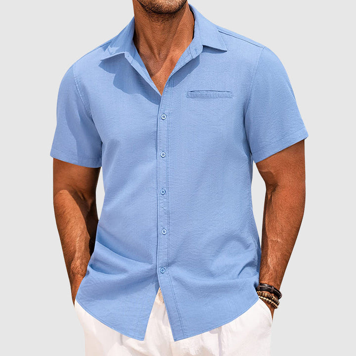 Decker | Men's Short-Sleeve Casual Shirt with Welt Pocket