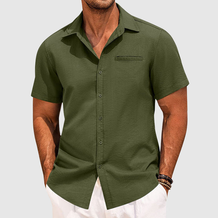 Decker | Men's Short-Sleeve Casual Shirt with Welt Pocket