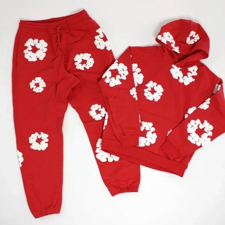 Unisex Casual Printed Tracksuit Set – Stylish Streetwear Outfit