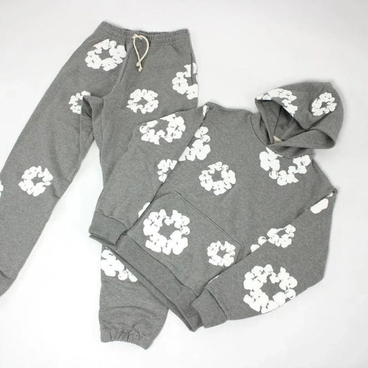 Unisex Casual Printed Tracksuit Set – Stylish Streetwear Outfit
